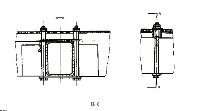 用壓木、木楔壓緊，見(jiàn)圖5